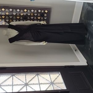 Tadashi Shoji Vintage Chiffon Gown Black Sz6